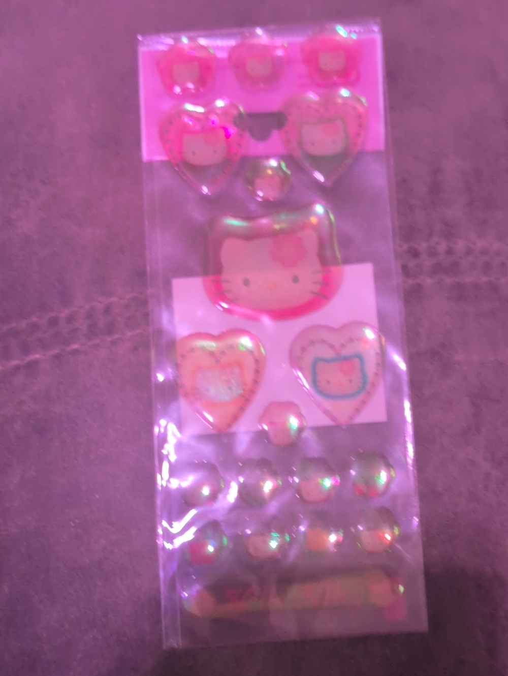 Sanrio Hello Kitty Pink Heart Phone Sticker Set
